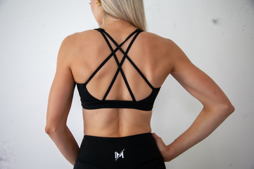 Carbon Black Support Bra