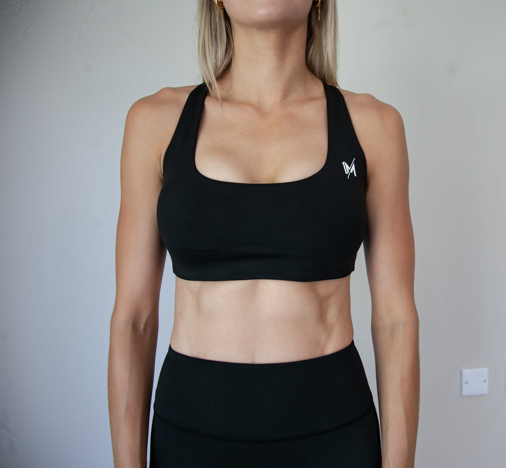 Carbon Black Support Bra